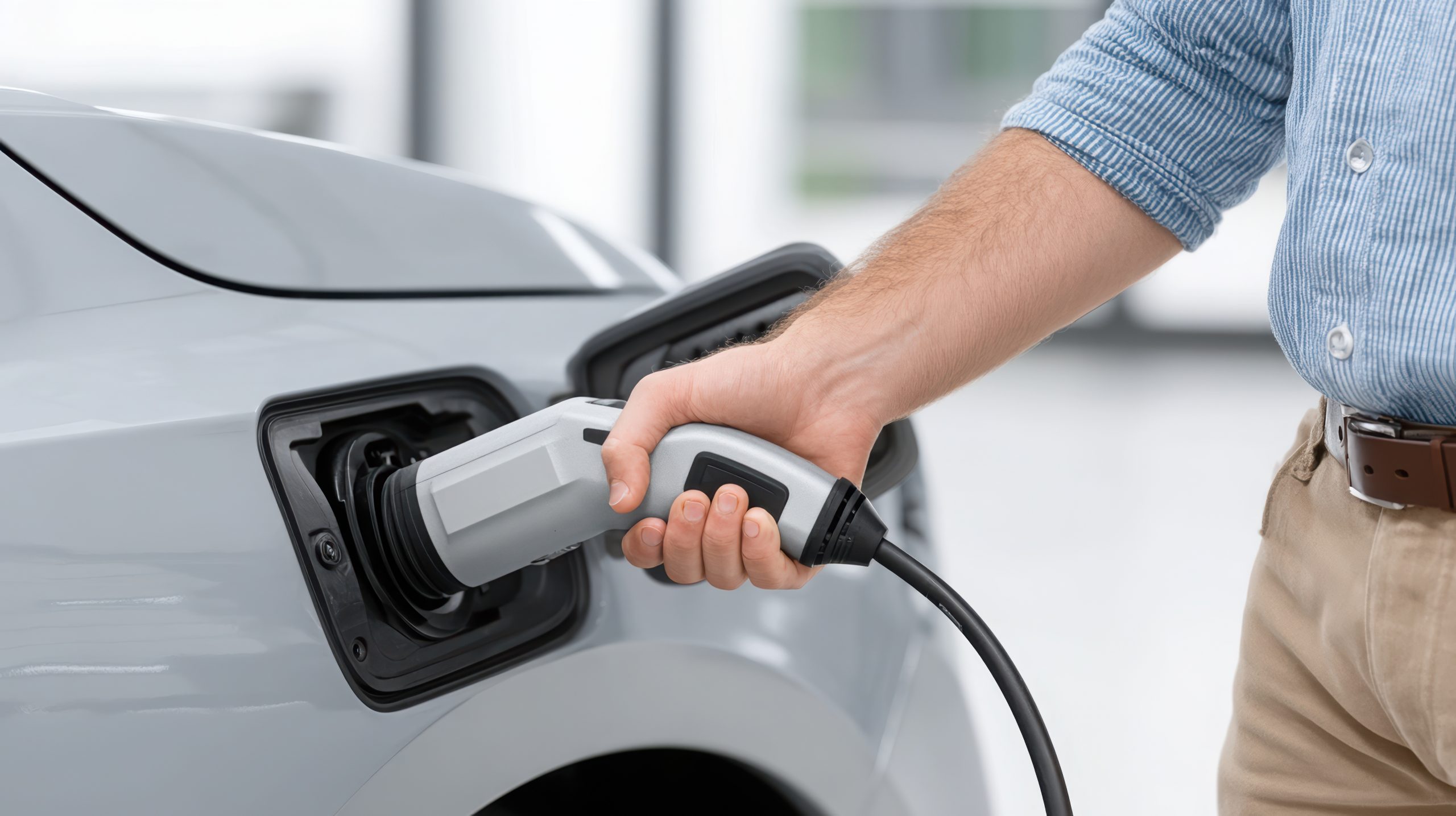 Charging an electric vehicle with a charging connector in a mode