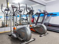 Cardio zone in modern gym.