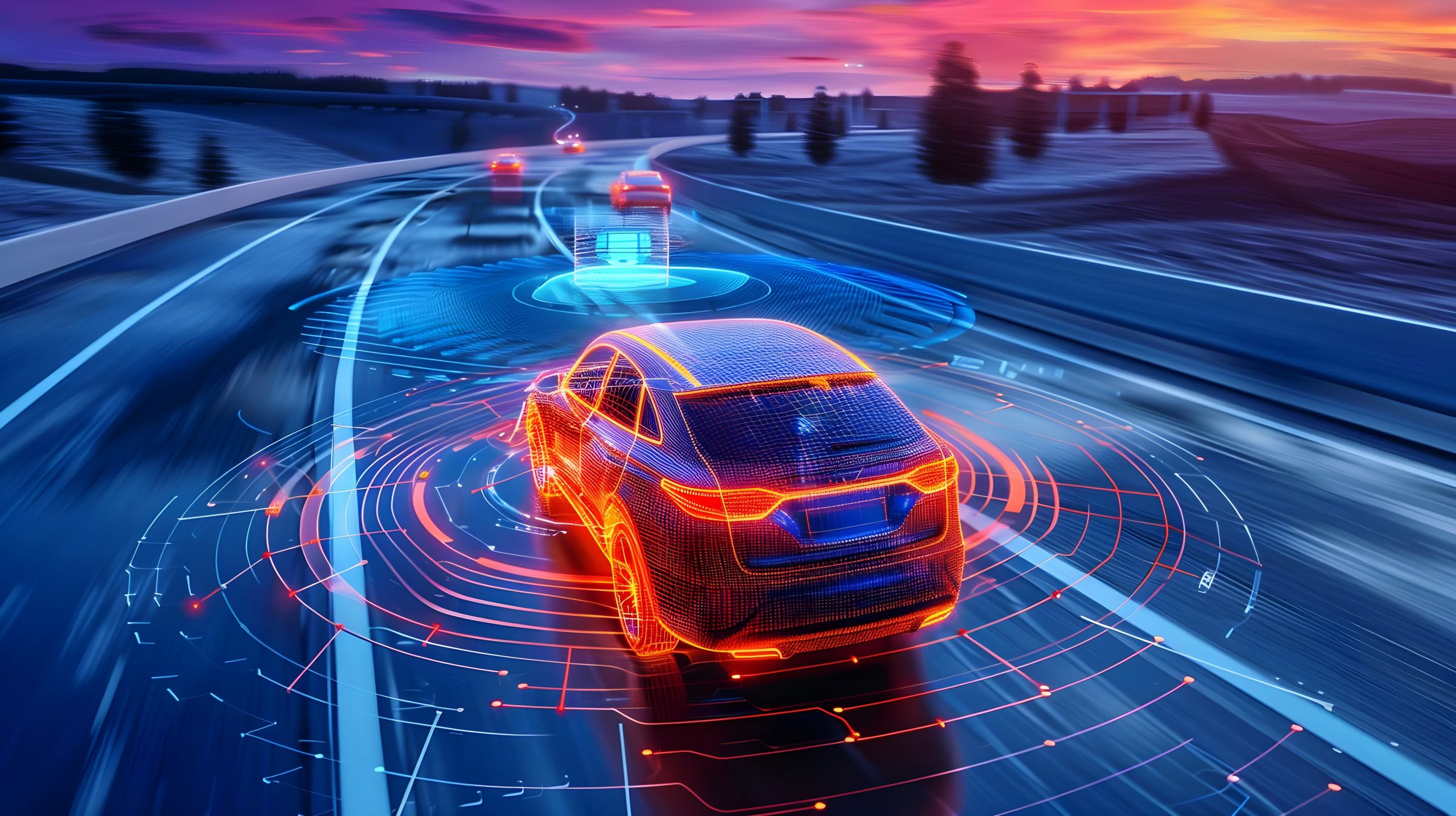Autonomous Vehicle Technology Advanced Road Safety Navigation Sy