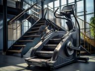 A photo of a well-maintained stair climber machine.